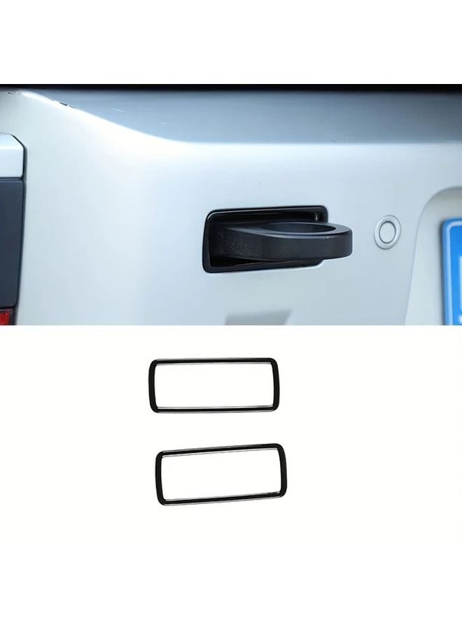 Glossy Black Tow Hook Hole Cover Trim Stickers For 2020 2025 Land Rover Defender - Image 1